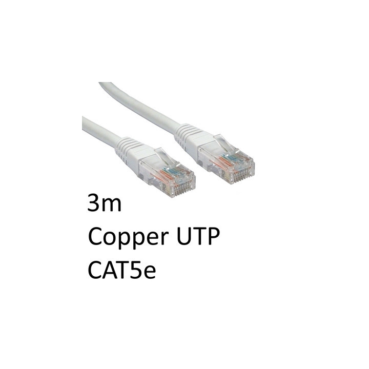 RJ45 (M) to RJ45 (M) CAT5e 3m White OEM Moulded Boot Copper UTP Network Cable