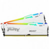 Kingston FURY Beast KF560C36BWEAK2-64 64GB (2x 32GB) DIMM System Memory  6000MHz  DDR5  CL36  White  RGB  Intel XMP  AMD EXPO