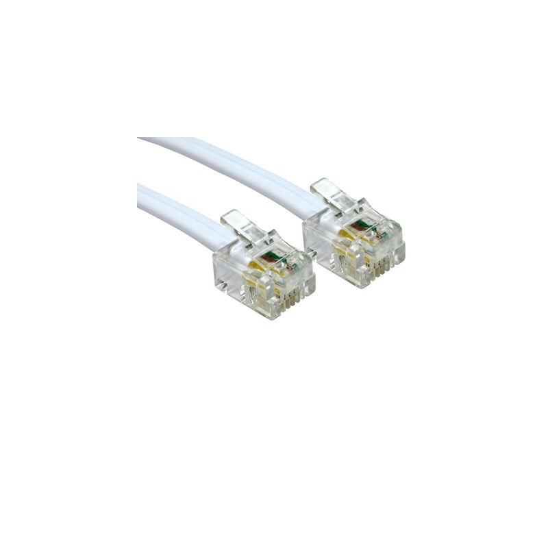 RJ11 (M) to RJ11 (M) 3m White OEM Cable RJ11 (M) to RJ11 (M) 3m White OEM Cable