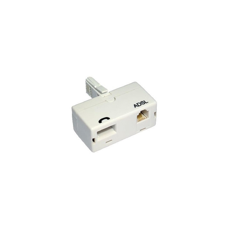 BT (M) to BT (F) and RJ11 (F) White OEM Direct Plug ADSL Micro Filter Adapter BT (M) to BT (F) and RJ11 (F) White OEM Direct Plug ADSL Micro Filter Adapter