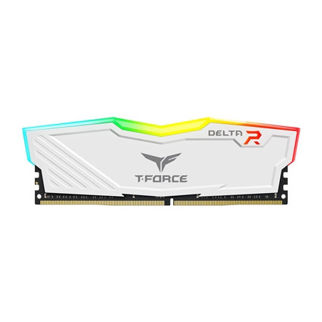 TEAM DELTA 16GB DESKTOP MEMORY  RGB  DDR4  3200MHZ  CL16   WHITE