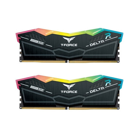 Team T-Force Delta RGB FF3D532G6200HC38ADC01 32GB 6200MHz DDR5 System Memory  2 x 16GB  Black  CL38-38-38-78 1.25V