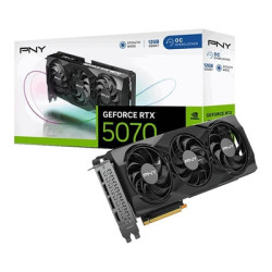 PNY NVIDIA GeForce RTX 5070 OC 12GB GDDR7 Graphics Card  6144 CUDA Cores  2160 MHz Core Clock  Triple Fan  3x DisplayPorts / 1x 