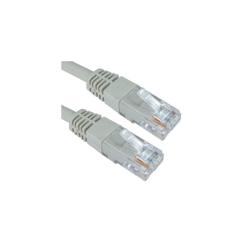 RJ45 (M) to RJ45 (M) CAT6 5m Grey OEM Moulded Boot Copper UTP Network Cable