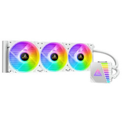 Antec Symphony 360 AiO Liquid CPU Cooler  Universal Socket  White  360mm Radiator  PWM 1600RPM Cooling Fans  Addressable RGB LED