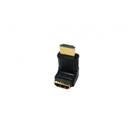 Target HDMI right angled male to female adapter  due to the position of the HDMI port it can make 270 on some devices