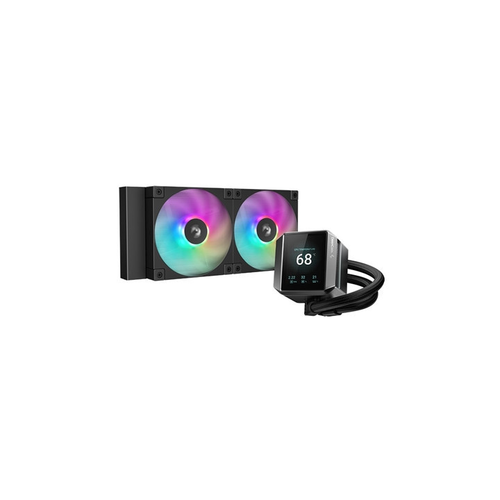 DeepCool Mystique 240 CPU Cooler  ARGB  Personalized Cooling with 2.8“ TFT LCD Screen and Enhanced Pump Performance  5 year warr
