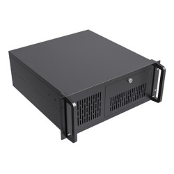 CiT 4U Rackmount Server Case 500mm  Heavy-Duty Industrial Chassis with Lockable Front Door  Supports ATX/mATX  8x Internal HDD B
