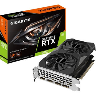 Gigabyte NVIDIA GeForce RTX 3050 WINDFORCE OC V2 6GB GDDR6 Graphics Card  2304 CUDA Cores  1477 MHz Core Clock  Dual Fan  2x Dis