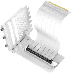 Antec RTX50 PCIe 5.0 Riser Cable with 90 degree Bracket Mount  White   Designed To Allow Vertical Mounting Of A Graphics Card