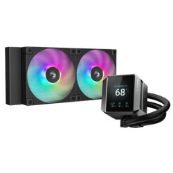 DeepCool Mystique 240 CPU Cooler  ARGB  Personalized Cooling with 2.8“ TFT LCD Screen and Enhanced Pump Performance  5 year warr