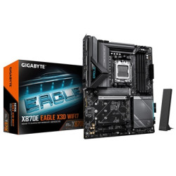 Gigabyte X870E EAGLE X3D WIFI7 AMD AM5 Socket Motherboard  ATX  4x DDR5 Slots  4x M.2 Sockets  Fitted I/O Shield  5GbE LAN  Wi-F