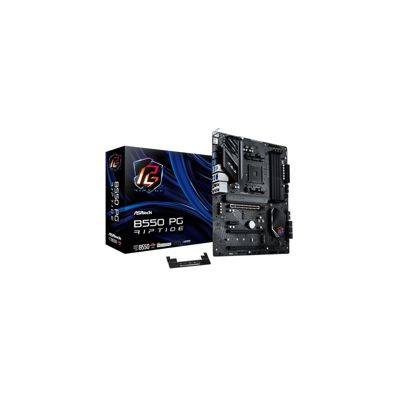 ASRock B550 PG RIPTIDE AMD AM4 Socket Motherboard  ATX  4x DDR4 Slots  2x M.2 Socket  2.5GbE LAN  1x HDMI Port