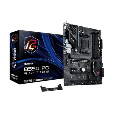 ASRock B550 PG RIPTIDE AMD AM4 Socket Motherboard  ATX  4x DDR4 Slots  2x M.2 Socket  2.5GbE LAN  1x HDMI Port