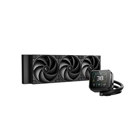 DeepCool Spartacus 360 AIO Liquid CPU Cooler  360mm Radiator  3 x 120mm PWM Fans  3.4“ LCD Display Pump  ARGB Lighting  Intel LG