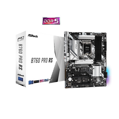 ASRock B760 PRO RS Intel 1700 Socket Motherboard  ATX  4x DDR5 Slots  3x M.2 Socket  Fitted I/O Shield  2.5GbE LAN  1x DisplayPo