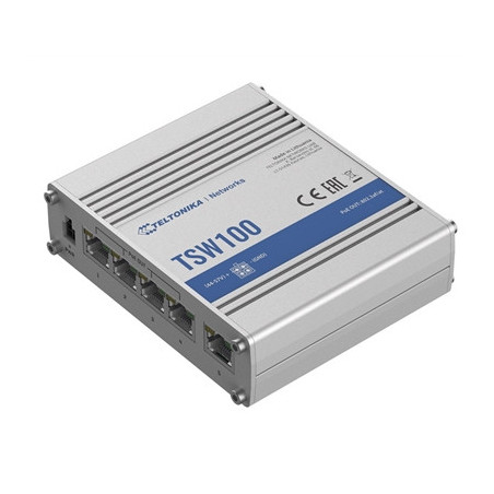 TELTONIKA TSW100 Industrial Unmanaged 4 Port POE+ Network Switch