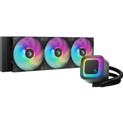 DeepCool LE360 V2 360mm Liquid CPU Cooler  Triple 120mm ARGB Fans  Anti-Leak Tech  Quiet High-Performance Pump  Compatible with 