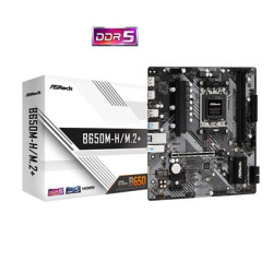 ASRock B650M-H/M.2+ AMD AM5 Socket Motherboard  Micro-ATX  2x DDR5 Slots  2x M.2 Socket  GbE LAN  1x DsiplayPort / 1x HDMI Port