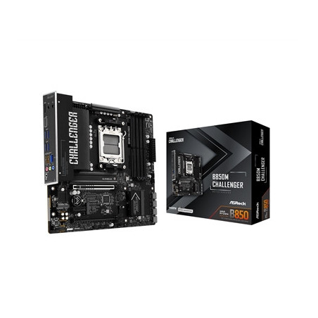 ASRock B850M Challenger AMD AM5 Socket Motherboard  Micro-ATX  4x DDR5 Slots  2x M.2 Socket  Fitted I/O Shield  2.5GbE LAN  1x H