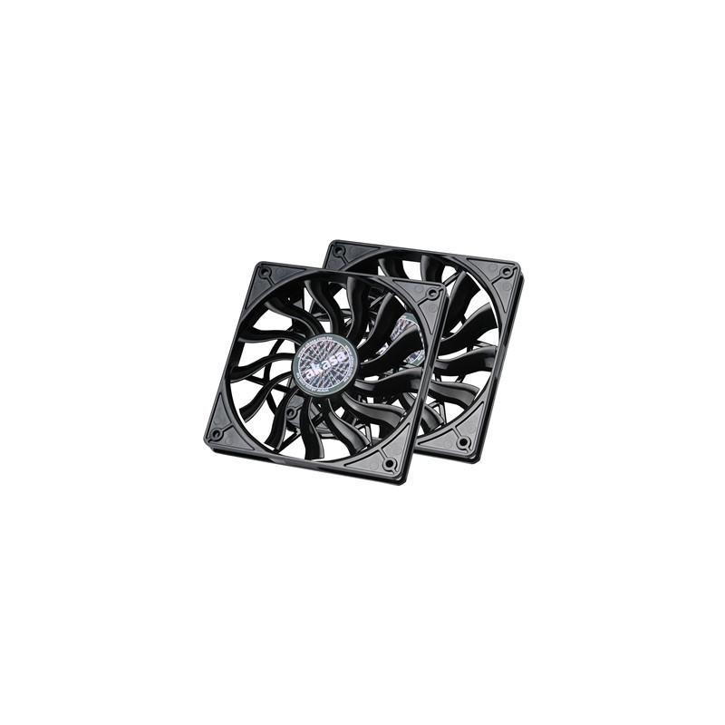 Akasa 120mm Slim Fan - PWM  Low Noise  High Airflow  12V DC Axial Fan for HTPC and Slim Systems (Model: AK-FN078-KT02  2-Pack)