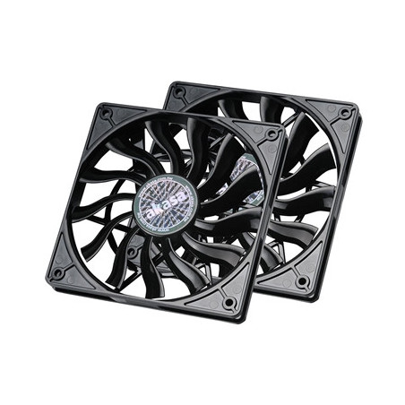 Akasa 120mm Slim Fan - PWM  Low Noise  High Airflow  12V DC Axial Fan for HTPC and Slim Systems (Model: AK-FN078-KT02  2-Pack)