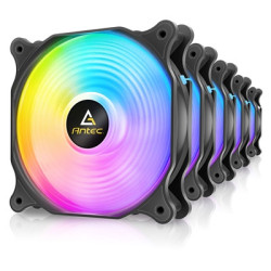Antec F12 Racing ARGB 120mm PWM Case Fan  3 Pack  Hydraulic Bearing  1500 RPM  Black
