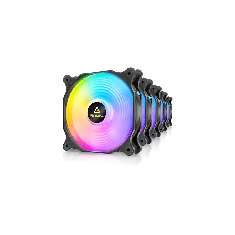 Antec F12 Racing ARGB 120mm PWM Case Fan  3 Pack  Hydraulic Bearing  1500 RPM  Black