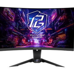 ASRock Phantom Gaming PG27QRT2A 27 Inch QHD (2560 x 1440) Curved (1500R) VA Gaming Monitor  180Hz 1ms (MPRT) Response Time  2 x 