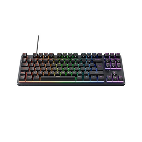 Tecware Phantom+ 80% TKL RGB Mechanical Gaming Keyboard with Wraith Brown Switches Black