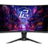 ASRock Phantom Gaming PG27QRT2A 27 Inch QHD (2560 x 1440) Curved (1500R) VA Gaming Monitor  180Hz 1ms (MPRT) Response Time  2 x 