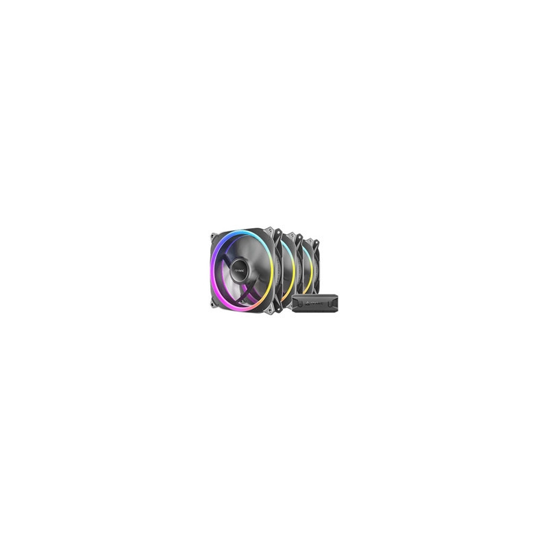 Antec Neo Prizm T3 120 ARGB PWM Case Fan (3-Pack) - Hydro Bearing  600-2000 RPM  Black