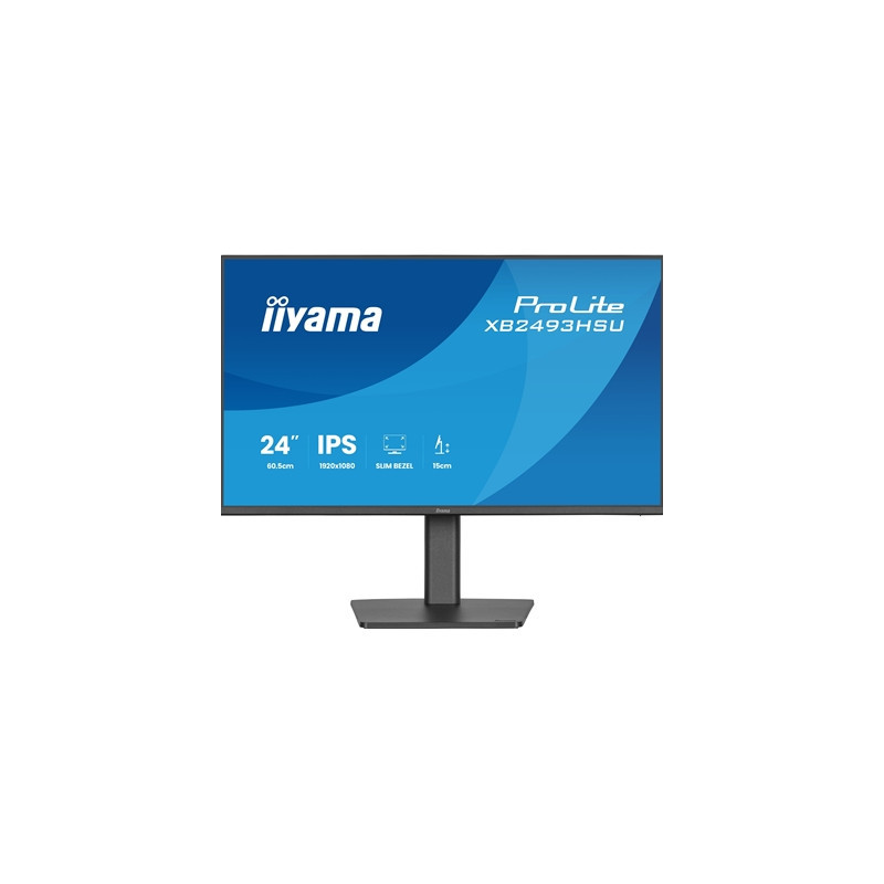 iiyama PROLITE XB2493HSU-B1 24 inch IPS Monitor  Full HD  1ms  USB Hubx2  HDMI  DisplayPort  Freesync  120Hz  Speakers  Black  A