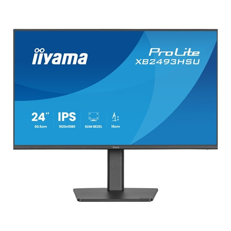 iiyama PROLITE XB2493HSU-B1 24 inch IPS Monitor  Full HD  1ms  USB Hubx2  HDMI  DisplayPort  Freesync  120Hz  Speakers  Black  A