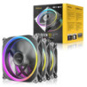 Antec Neo Prizm T3 140 ARGB PWM Case Fan  3 Pack  Hydro Bearing  600-1500 RPM  Black