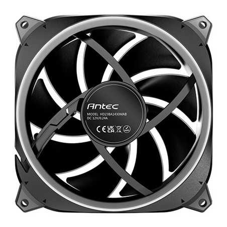 Antec Neo Prizm T3 140 ARGB PWM Case Fan - Hydro Bearing  600-1500 RPM  Black