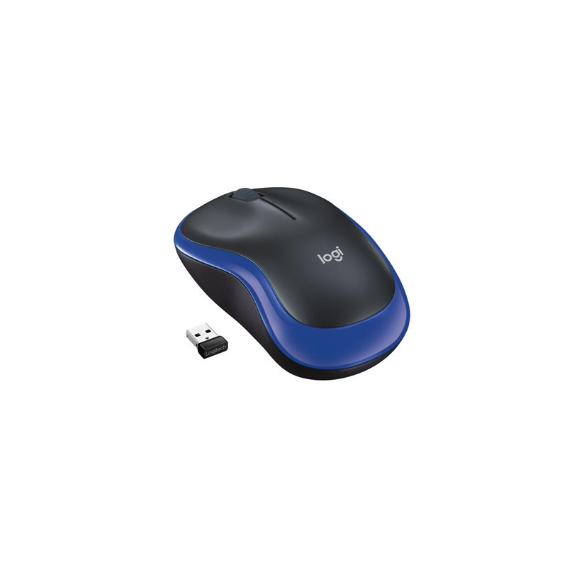 Logitech M185 Wireless Mouse  2.4GHz with USB Mini Receiver  12-Month Battery Life  1000 DPI Optical Tracking  Ambidextrous  Com