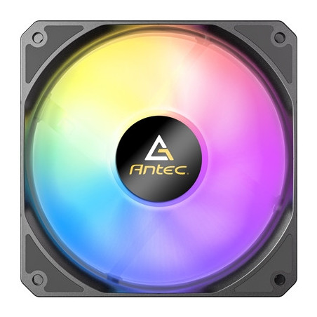 Antec P12R ARGB Reverse PWM 120mm Fan - 4-Pin  Black  High-Airflow Cooling  9-Blade Design with Anti-Vibration Pads
