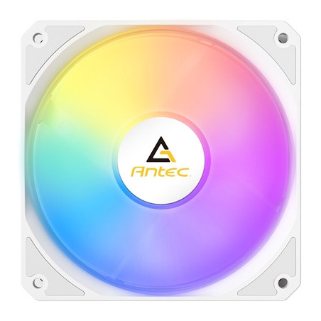 Antec P12R ARGB Reverse PWM 120mm Fan - 4-Pin  White  High-Airflow Cooling  9-Blade Design with Anti-Vibration Pads