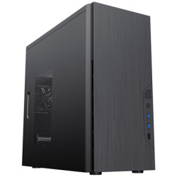 CiT Course Case  Home & Business  Black  Micro Tower  2 x USB 3.0 / 1 x USB 2.0  Brushed Aluminium Finish for a Refined and Tidy