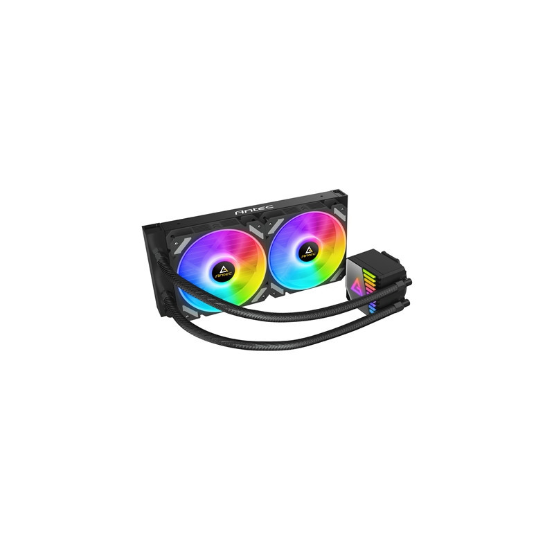 ANTEC Symphony 240 AiO Liquid CPU Cooler  Universal Socket  240mm Radiator  PWM 1600RPM Cooling Fans  Addressable RGB LED Lighti