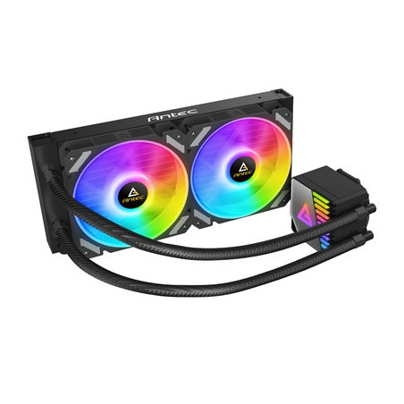 ANTEC Symphony 240 AiO Liquid CPU Cooler  Universal Socket  240mm Radiator  PWM 1600RPM Cooling Fans  Addressable RGB LED Lighti