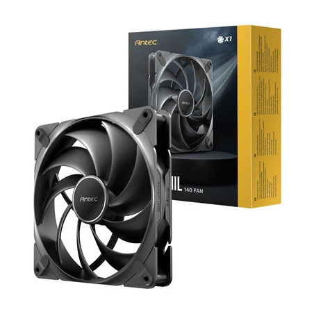 Antec Tranquil 140 PWM Case Fan - Fluid Dynamic Bearing  450-1500 RPM  Black