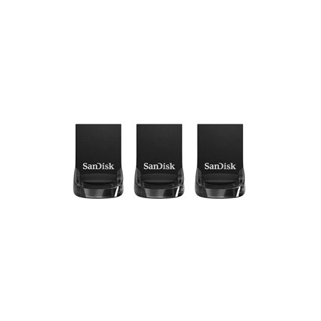 SanDisk Ultra Fit - USB flash drive - 32 GB - USB 3.1 - black (pack of 3)