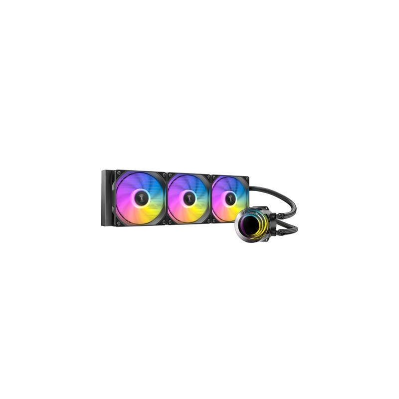 Antec Vortex Lum 360 ARGB CPU Liquid Cooler - Intel & AMD Compatible  3 x 120mm ARGB Fans  Suspended Spiral Pump Head  Enhanced 