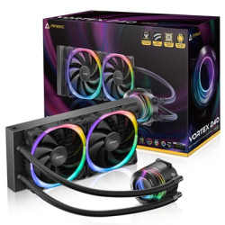 ANTEC Vortex 240 ARGB AiO Liquid CPU Cooler  Universal Socket  240mm Radiator  PWM 2000RPM Fusion ARGB Cooling Fans  Addressable