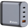 Verbatim (32203) GNC-140 GaN Charger 140W with 2 x USB-C PD 140W / 1 x USB-C PD 20W / 1 x USB-A QC 3.0 (EU/UK/US)