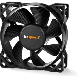 be quiet! Pure Wings 2 High Speed Black Fan  80mm  1900RPM  3-Pin PWM Fan Connector  Black Frame  Black Blades  7 Airflow-Optimi