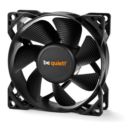 be quiet! Pure Wings 2 High Speed Black Fan  80mm  1900RPM  3-Pin PWM Fan Connector  Black Frame  Black Blades  7 Airflow-Optimi