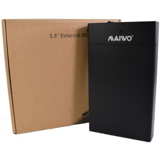Maiwo USB 3.0 3.5“ External Hard Drive Enclosure  with Power Adapter